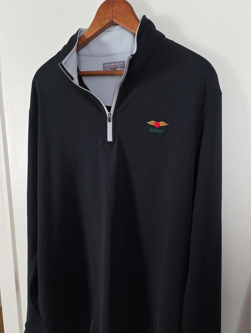 Peter Millar Large Black Quarter-Zip Baltusrol Logo New PGA Champ Baltusrol Hat